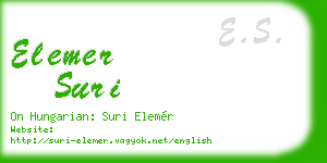 elemer suri business card